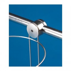 Connecteur Inox pour relier 2 support pare-battage fil Inox Ø 6 mm pour tube Ø 30 mm 
